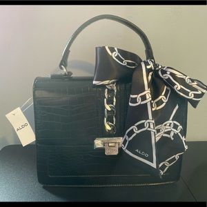 ALDO ANNIEBROOK SATCHEL CROSSBODY BAG PURSE BLACK